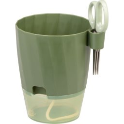 Slovakia Trend Květináč s nůžkami 15,5x12,5x16 cm, zelený 255637