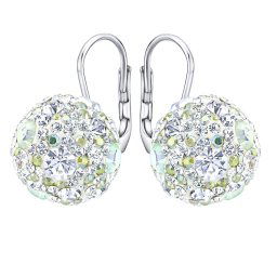 Silvego Stříbrné náušnice kuličky 13 mm se Swarovski® Crystals čiré - SILVEGOB36120w