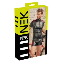 NEK - pnsk bunda na zip s ervenmi vlokami - ern - M