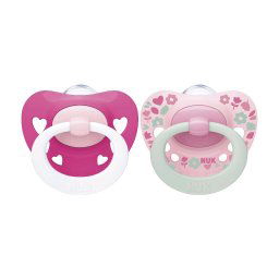 Dudlík NUK Signature 6-18m 2ks holka, vel. 6-18 m