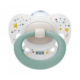 Dudlík NUK Signature 0-6m zeleno bílá, vel. 0-6 m