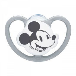 Dudlík Space NUK 0-6m Disney Mickey Mouse šedá, vel. 0-6 m