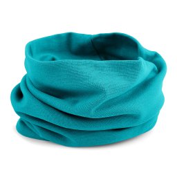 Bavlněná čepice / nákrčník unisex, barva 65 modrá azurová nákrčník