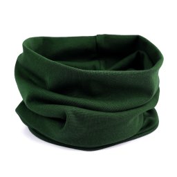 Bavlněná čepice / nákrčník unisex, barva 67 zelená tmavá nákrčník