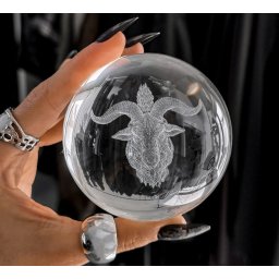 křištálová koule (dekorace) KILLSTAR - Baphomet - Clear - KSRA013707