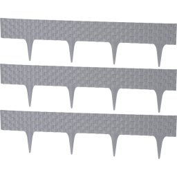 Garden Plast Plastová palisáda RattanPalisade, 82x9,5/20 cm, grafit, 240 cm 2171289