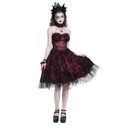 šaty dámské DEVIL FASHION - Skeleton Printing Gothic Lolita - SKT23402