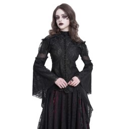 tričko dámské s dlouhým rukávem DEVIL FASHION - Gothic - TT27901