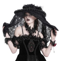 klobouk DEVIL FASHION - Black Skull Rose - EAS026
