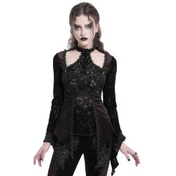 tričko dámské s dlouhým rukávem (halenka) DEVIL FASHION - EVA LADY - Red - ETT04102