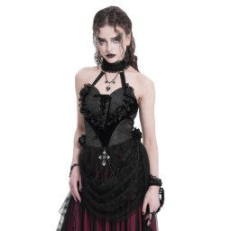 korzet dámský DEVIL FASHION - Black Heart - ECST00901