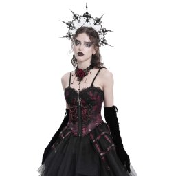 korzet dámský DEVIL FASHION - Red Gothic - ECST00802