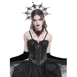 korzet dámský DEVIL FASHION - Black Gothic - ECST00801