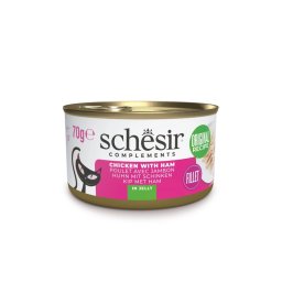 Schesir Cat Adult 70g kuře se šunkou v želé