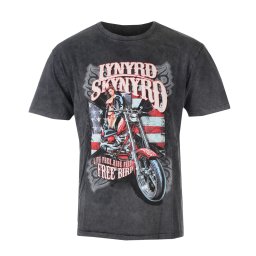 tričko pánské Lynyrd Skynyrd - Ride Free Stone Wash - ROCK OFF - LSSTNW11MC