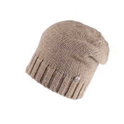 Zimní čepice unisex, barva 13 béžová tmavá