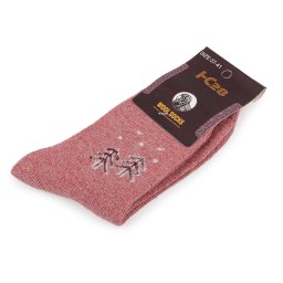 Ponožky vlněné teplé unisex, barva 1 růžová