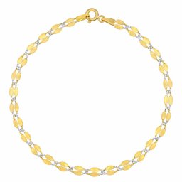 Silvego Zlatý náramek Coffee bean ze žlutého zlata - 3,8 mm - FNN1365BGYW