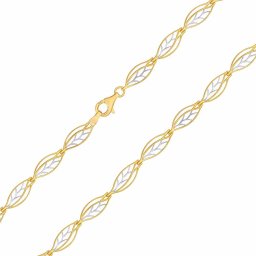 Silvego Zlatý náhrdelník Elenis ze žlutého a bílého zlata - 6 mm - FNN1592NGYW