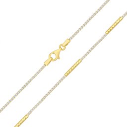 Silvego Zlatý náhrdelník Eleganza ze žlutého s brilliance Zirconia - 2,5 mm - FNN1140NGYW