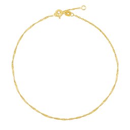 Silvego Zlatý řetízek na nohu Singapur ze žlutého zlata - 1,2 mm - FNN1126AGY