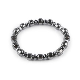 Náramek pružný hematitový, unisex, barva 1 šedá hematit
