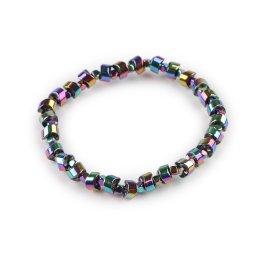 Náramek pružný hematitový, barva 2 multikolor