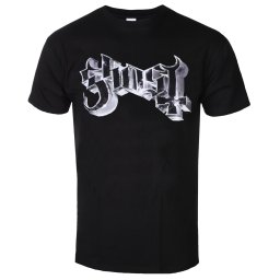 tričko pánské Ghost - Metal Logo & Purple Grucifix - ROCK OFF - GHOTEE52MB