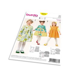 Střih Burda 9373 - Dětské šaty s kapsami