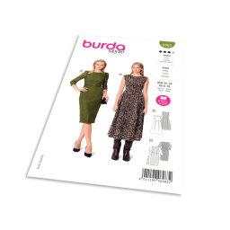 Střih Burda 6083 - Šaty s rozšířenou sukní, pouzdrové krajkové šaty