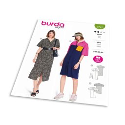 Střih Burda 5742 - Košilové šaty, sportovní šaty, polo šaty