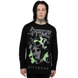 tričko unisex s dlouhým rukávem KILLSTAR x ADVENTURE TIME - Evil Magic - Black - KSRA013247