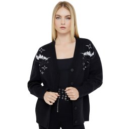 svetr dámský KILLSTAR x ADVENTURE TIME - Monochromi Corn - Black - KSRA013218