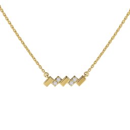 Silvego Diamantový náhrdelník Odelia (0,03 ct) ze žlutého zlata - DNN4166NGYD