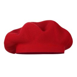 Dámský pletený baret, barva 2 červená