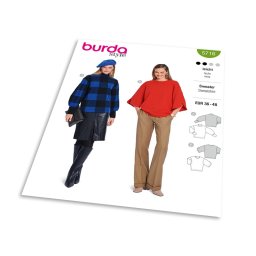 Střih Burda 5716 - Mikina, svetr, rolák
