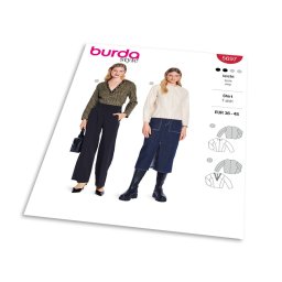 Střih Burda 5697 - Elegantní top, koženkový top