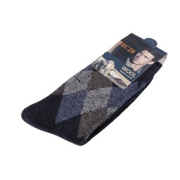 Pánské ponožky vlněné zimní, barva 4 modrá tmavá