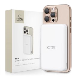 Tech-Protect PB24 LifeMag Qi2 MagSafe 10000mAh - Bílá