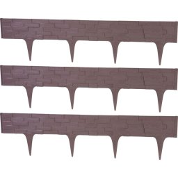 Garden Plast Plastová palisáda StonePalisade, 79x9,5/20 cm, hnědá, 237 cm 2171292