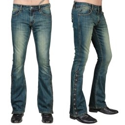 kalhoty unisex (jeans) WORNSTAR - Hellraiser Side Button - Vintage Blue - WSP-HRBSBV