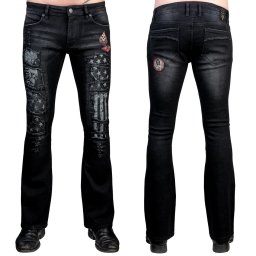 kalhoty unisex (jeans) WORNSTAR - Riven - Black - WSGP-RVN