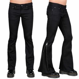 kalhoty unisex (jeans) WORNSTAR - Hellraiser Side Zipper - Black - WSP-HRKSZ