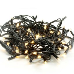 ACA Lighting Vánoční osvětlení 100 LED řetěz černý kabel teplá bílá prodloužitelné max 20 sad 10cm rozteč 10m IP65, 1,5m napájecí kabel X081001314