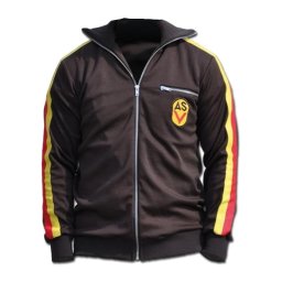 Mikina tepláková sportovní s lampasy NVA/DDR - ASV HNĚDÉ vel. 56