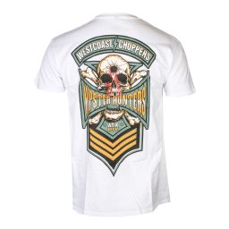tričko pánské WEST COAST CHOPPERS - HIPSTER HUNTERS - Solid White - WCCTS132696WT