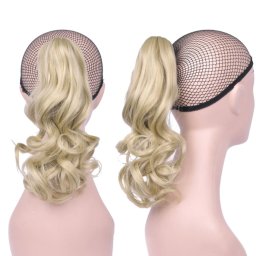 Girlshow Culík, cop na skřipci vlnitý, 32 cm - M24/613 (mix platinově plavá/beach blond)