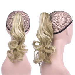 Girlshow Culík, cop na skřipci vlnitý, 32 cm - 14H613 (melír chladně plavé a beach blond)