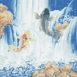 Japonský šátek Furoshiki 50 x 50 cm Umi (Moře)