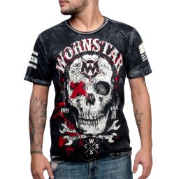 tričko pánské WORNSTAR - Death Mechanic - Grey - WSTM-DMEC